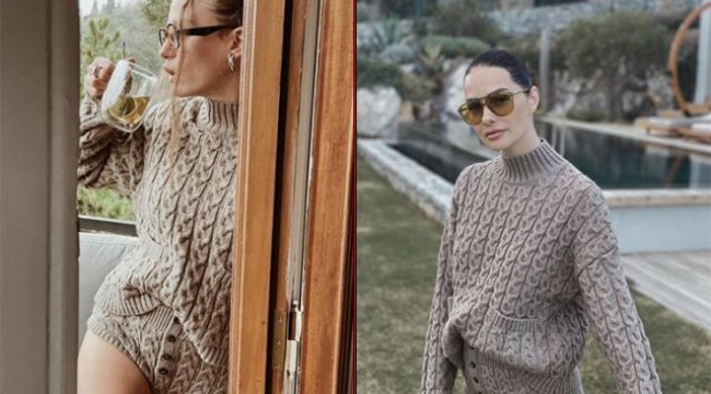 Serenay Sarıkaya'nın giydiği kazak sosyal medyayı ikiye böldü