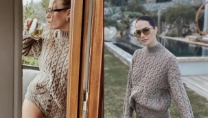 Serenay Sarıkaya'nın giydiği kazak sosyal medyayı ikiye böldü