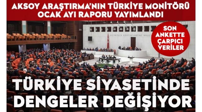 Aksoy Araştırma Türkiye Monitörü Ocak Ayı Raporu yayımlandı: 'Parlamenter sisteme dönülsün'