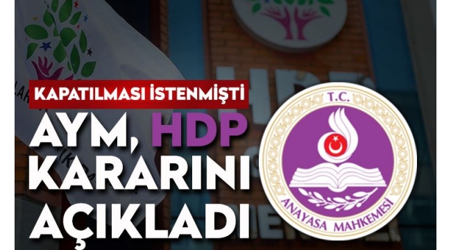 AYM'den 'HDP' kararı