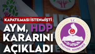 AYM'den 'HDP' kararı