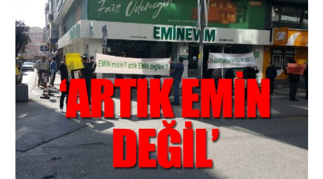 Eminevim mağdurları eylem yaptı! Tapumuzu istiyoruz