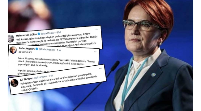 Akşener'in '103 Amiral' açıklamasına sert tepki