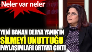 Yeni bakan Derya Yanık'ın silmeyi unuttuğu paylaşımları ortaya çıktı. 