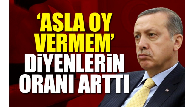 Son ankette Erdoğan'a büyük şok