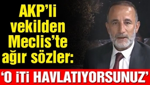AKP'li vekilden Meclis'te ağır sözler: "O iti havlatıyorsunuz"