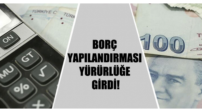 Borç yapılandırması Resmi Gazete'de: Hangi borçlar yapılandırma kapsamında?