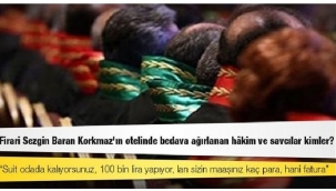 Firari Sezgin Baran Korkmaz'ın Otelinde Bedava Ağırlanan Hâkim ve Savcılar Kimler?