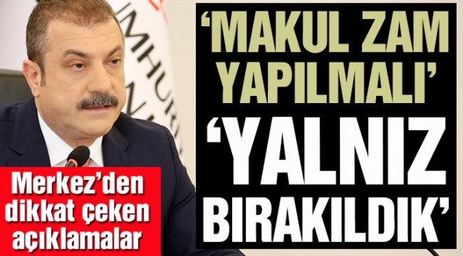 TCMB Başkanı: Enflasyonla mücadelede yalnız bırakıldık