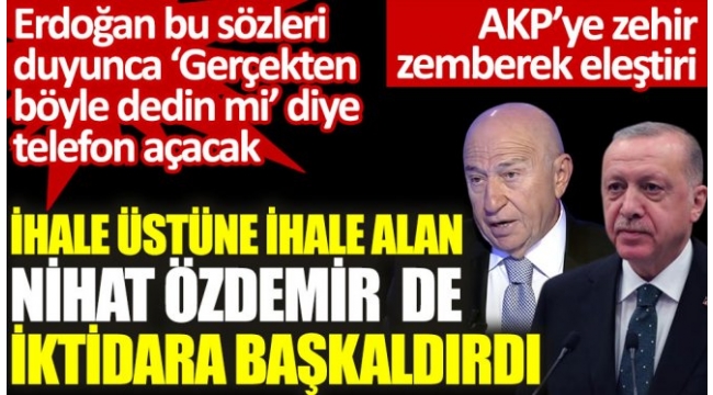 Nihat Özdemir de iktidara başkaldırdı.'mevcut şartlarda yabancı yatırımcı sadece Türkiye'ye Bodrum'a tatil için gelir''