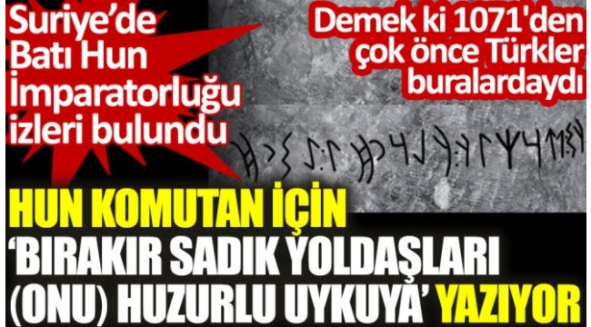 Suriye'de Batı Hun İmparatorluğu izleri bulundu
