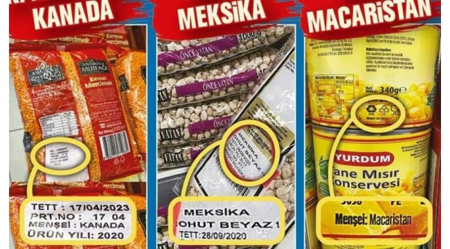 Bunun neresi yerli ve milli...Pirinç Vietnam'dan nohut Meksika'dan! 