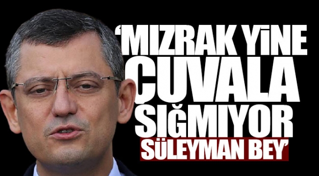 CHP'li Özel'den Soylu'ya 'TÜGVA' göndermesi