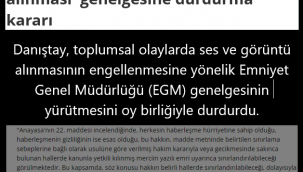 Danıştay, Emniyet'in tartışılan 'video çekimi' genelgesine dur dedi