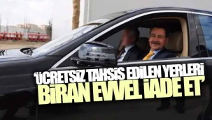 Melih Gökçek'in zırhlı aracı teslim etmesinin ardından belediyeden açıklama