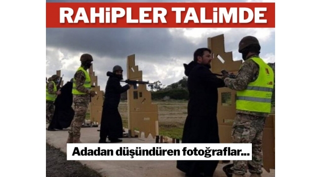 Güney Kıbrıs'ta askerler rahiplere silah eğitimi verdi
