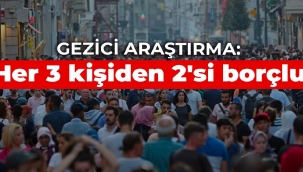 Gezici Araştırma: Her 3 kişiden 2'si borçlu