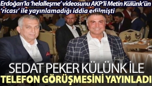 Sedat Peker AKP'li Metin Külünk'le telefon görüşmesini yayınladı