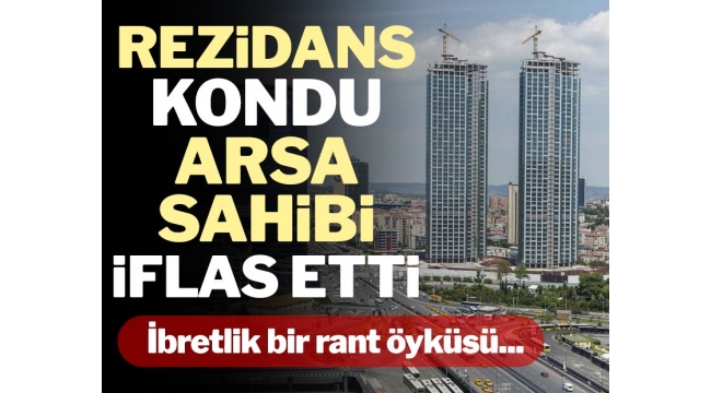 Rezidans kondu, arsa sahibi iflas etti