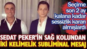 Sedat Peker'in sağ kolu Basın Danışmanı Emre Olur'dan iki kelimelik subliminal mesaj