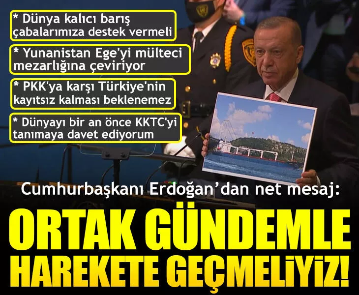 Cumhurbaşkanı Erdoğan'dan net mesaj: Ortak gündemle harekete geçmeliyiz!