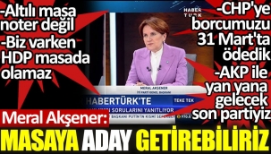 İYİ Parti lideri Meral Akşener'den gündem yaratacak cumhurbaşkanı adayı açıklaması