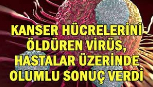 K﻿anser hücrelerini öldüren virüs hastalar üzerinde olumlu sonuç verdi