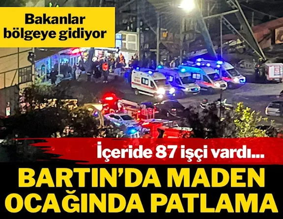 Bartın Amasra'da bir maden ocağında patlama meydana geldi. Yer altında mahsur kalan işçiler olduğu öğrenildi, iki bakan olay yerine gidiyor.