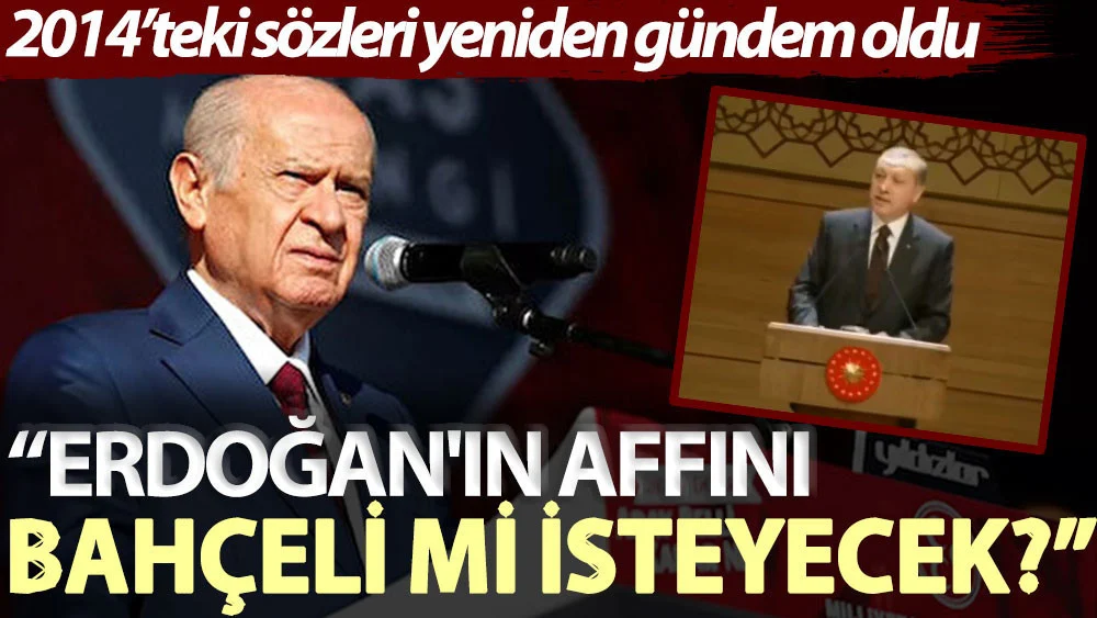 Erdoğan'ın affını Devlet Bahçeli mi isteyecek?