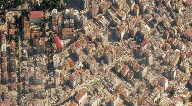 Depremin boyutu uydudan görüntülendi