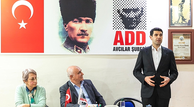 Avcılar Chp başkan adayı Çaykara, Atatürkçü Düşünce Derneği'nin Avcılar Şubesi'ni ziyaret etti