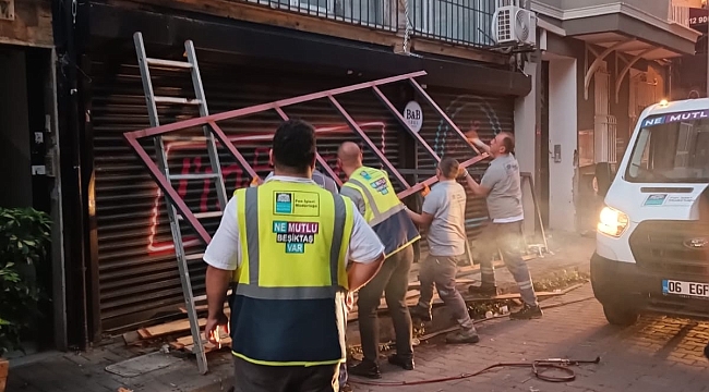 BEŞİKTAŞ BELEDİYESİ İŞGALLERİ KALDIRMAYA DEVAM EDİYOR