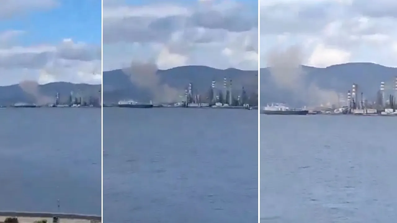 TÜPRAŞ'ın Kocaeli-Gölcük tesislerinde patlama! Birçok ilçeden duyuldu