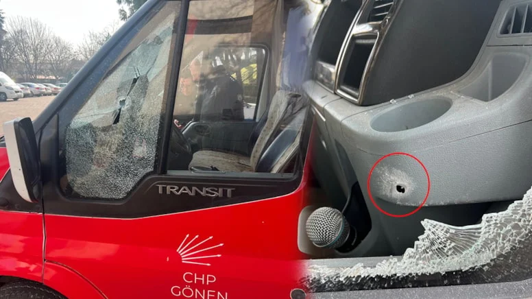 CHP aracına silahlı saldırı!