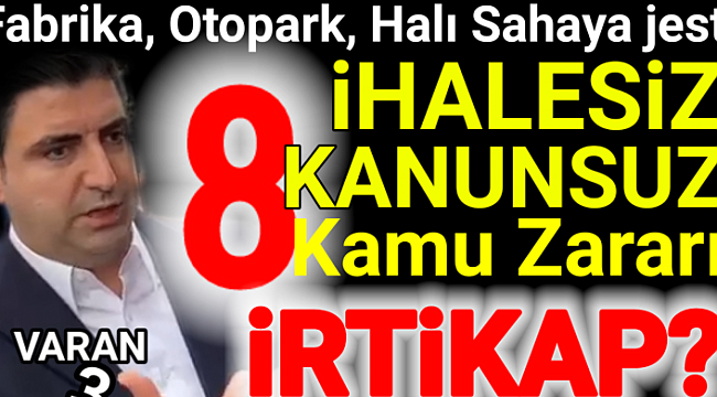 CHP'li Başkandan 8 kanunsuz ihalesiz kamu zararı, irtikap? 