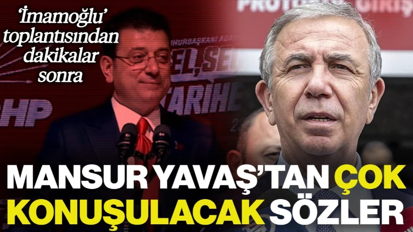 'İmamoğlu' Toplantısına Katılmadı, Dakikalar Sonra Açıklama Geldi! Mansur Yavaş'tan Çok Konuşulacak Sözler