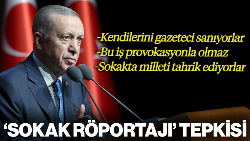 Cumhurbaşkanı Erdoğan'dan 'Sokak Röportajı' Tepkisi