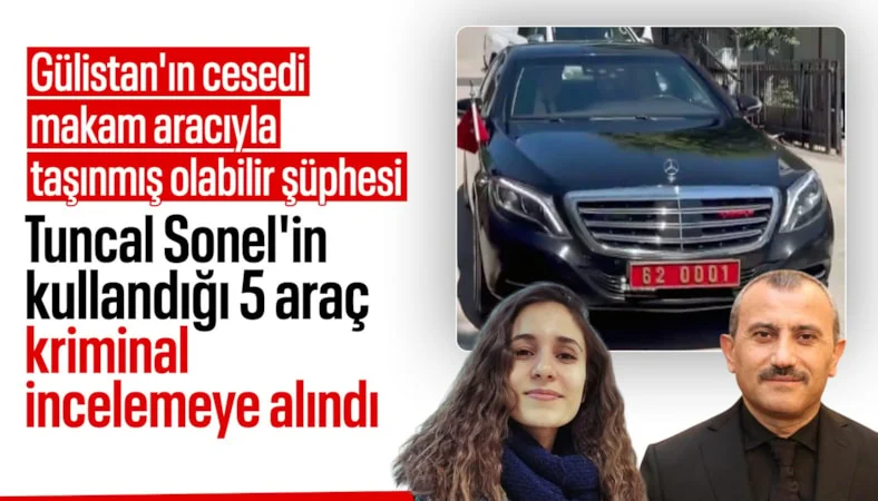 Gülistan Doku dosyası: Tuncay Sonel'in kullandığı 5 araç incelenecek