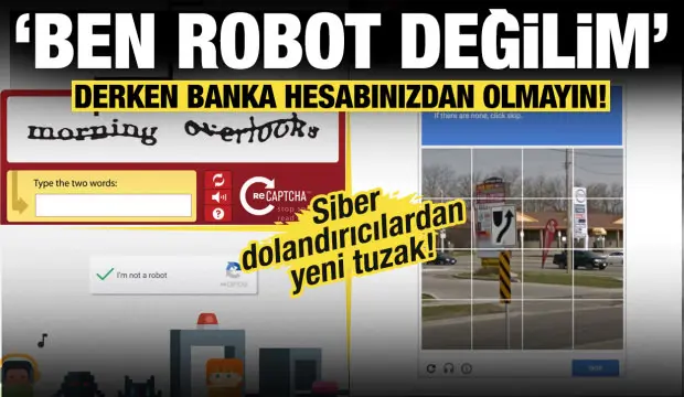 Siber dolandırıcılardan yeni tuzak: 'Ben robot değilim'